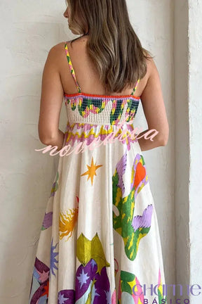 FeVestido Midi Estampado Artístico Elisa