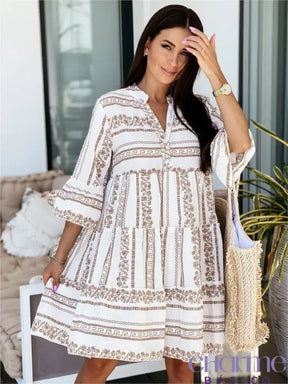 Vestido Feminino Boho Yara (Ganhe um Lindo Acessório para Completar seu Look Somente Hoje)