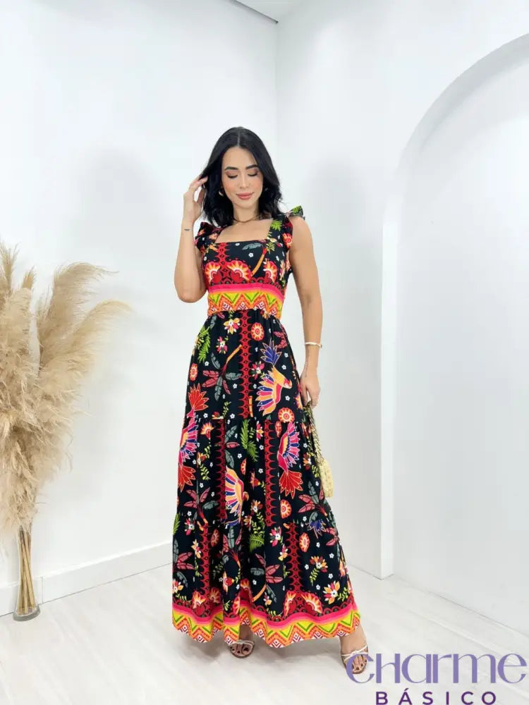 Vestido Florença – O Charme das Cores e Estampas em Viscolinho -