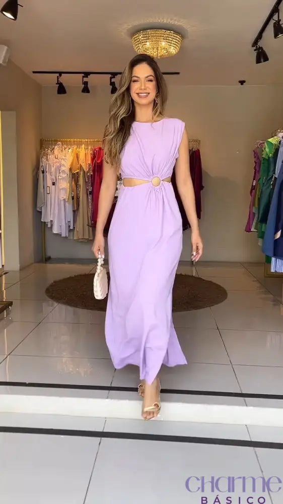 Vestido Lavanda Grace - Elegância e Leveza em Cada Detalhe