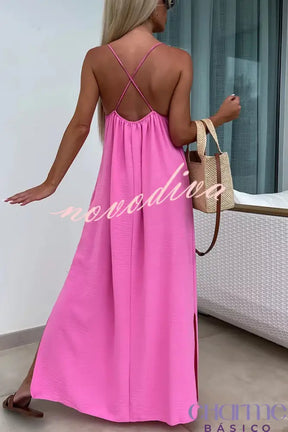 Vestido Maxi Rosa Alessandra