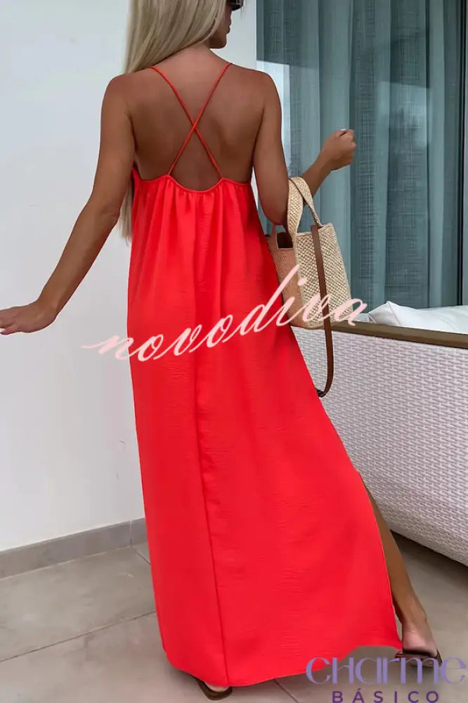 Vestido Maxi Rosa Alessandra