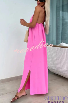 Vestido Maxi Rosa Alessandra