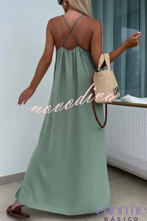 Vestido Maxi Rosa Alessandra